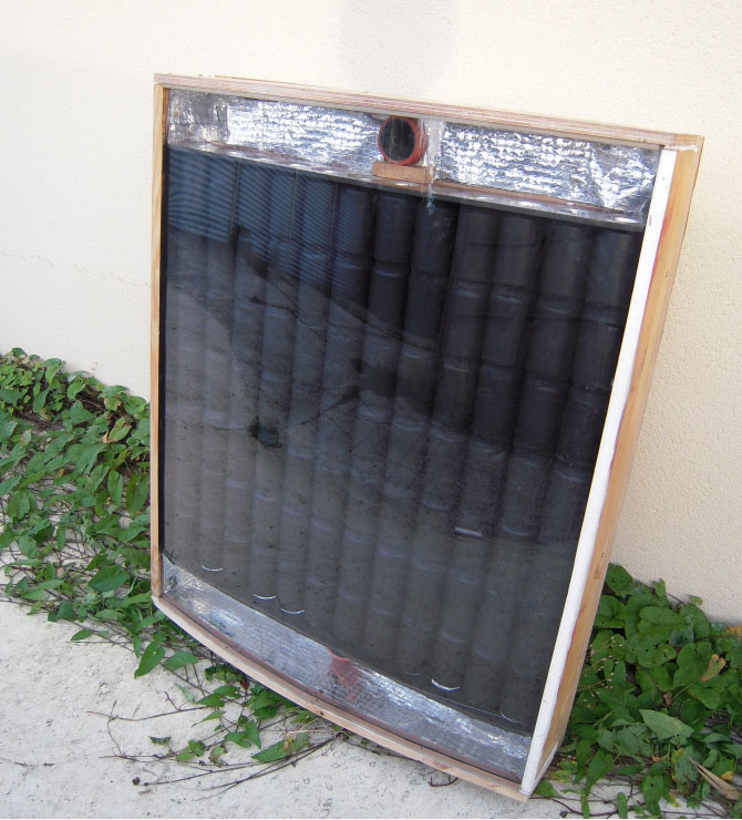 Réflexions sur un prototype de chauffage solaire fait main