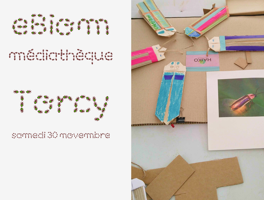 Electrorigami luciole à la médiathèque de Torcy le 30 nov. à 15h